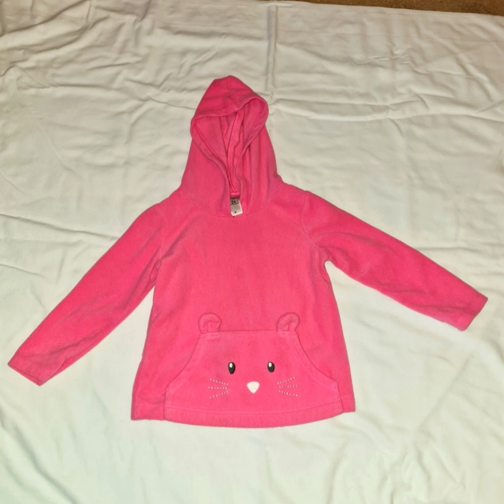 Girl's Carter's pink hoodie Sz 2T